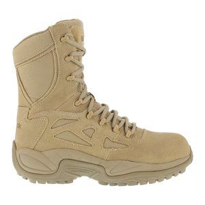 Reebok Boots Tactical Military Men's Sz 5.5 Zip Composite Safety Toe Work F 4313